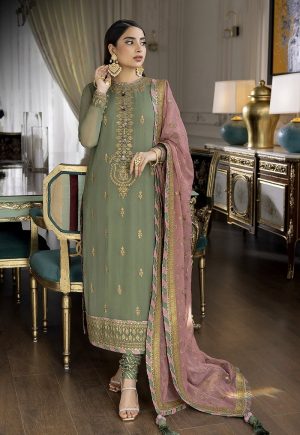 Elegant Luxury Work Unstitched Wedding Partywear Mint Green Dress Nikha Walima Engagement Mehndi Mayon Dress