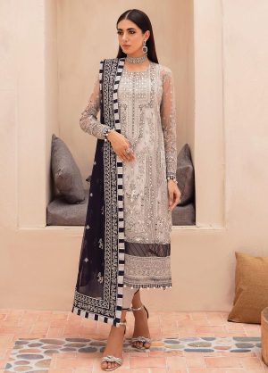 Elegant Luxury Work Unstitched Wedding Partywear Dress Nikha Walima Engagement Mehndi Mayon Dress
