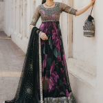 Elegant Luxury Work Unstitched Wedding Partywear Frock Dress Nikha Walima Engagement Mehndi Mayon Dress