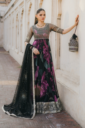 Elegant Luxury Work Unstitched Wedding Partywear Frock Dress Nikha Walima Engagement Mehndi Mayon Dress