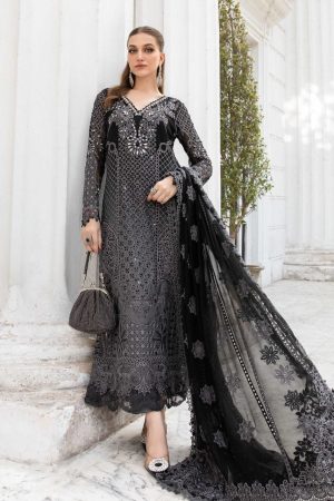 Elegant Luxury Work Unstitched Wedding Partywear Black Dress Nikha Walima Engagement Mehndi Mayon Dress
