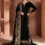 Velvet Elegant Luxury Work Unstitched Wedding Partywear Maroon Winter Black Dress Nikha Walima Engagement Mehndi Mayon Dress