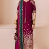 Velvet Elegant Luxury Work Unstitched Wedding Partywear  Winter Red Dress Nikha Walima Engagement Mehndi Mayon Dress