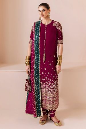 Velvet Elegant Luxury Work Unstitched Wedding Partywear  Winter Red Dress Nikha Walima Engagement Mehndi Mayon Dress