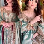Elegant Luxury Work Unstitched Wedding Partywear Dress Nikha Walima Engagement Mehndi Mayon Dress
