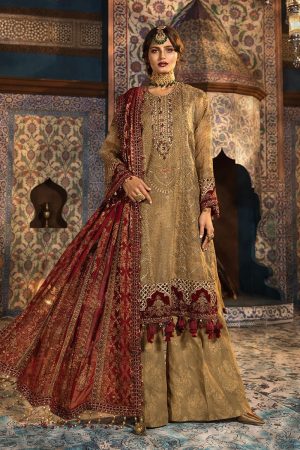 Elegant Luxury Work Unstitched Wedding Partywear Dress Nikha Walima Engagement Mehndi Mayon Dress