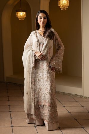 Elegant Luxury Work Unstitched Wedding Partywear Dress Nikha Walima Engagement Mehndi Mayon Dress