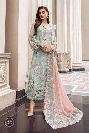 Elegant Luxury Work Unstitched Wedding Partywear Dress Nikha Walima Engagement Mehndi Mayon Dress