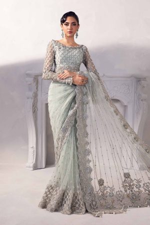 Elegant Luxury Work Unstitched Wedding Partywear Saree Dress