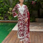Elegant Digital Printed Embroidered Summer Lawn Dress