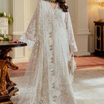 Elegant Luxury Work Unstitched Wedding Partywear White Dress Nikha Walima Engagement Mehndi Mayon Dress