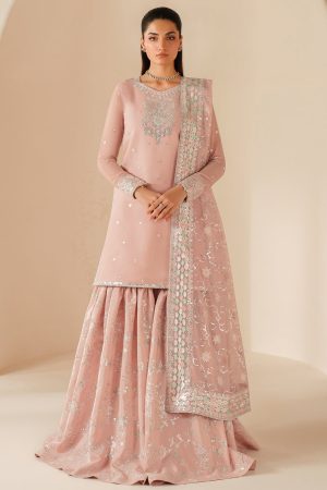 Elegant Luxury Work Unstitched Wedding Partywear Dress Nikha Walima Engagement Mehndi Mayon Dress