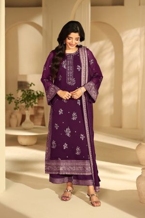 Elegant Luxury Work Unstitched Wedding Partywear Burgundy Dress Nikha Walima Engagement Mehndi Mayon Dress