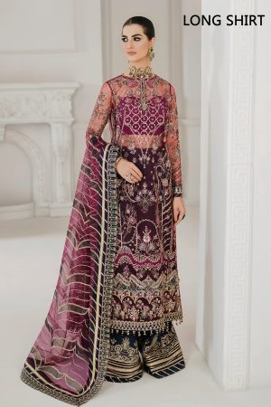 Elegant Luxury Work Unstitched Wedding Partywear Dress Nikha Walima Engagement Mehndi Mayon Dress