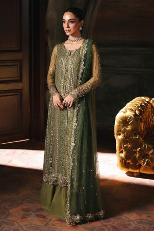 Elegant Luxury Work Unstitched Wedding Partywear Dress Nikha Walima Engagement Mehndi Mayon Dress