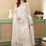Elegant Luxury Work Unstitched Wedding Partywear white Dress Nikha Walima Engagement Mehndi Mayon Dress