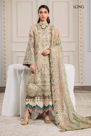Elegant Luxury Work Unstitched Wedding Partywear Dress Nikha Walima Engagement Mehndi Mayon Dress