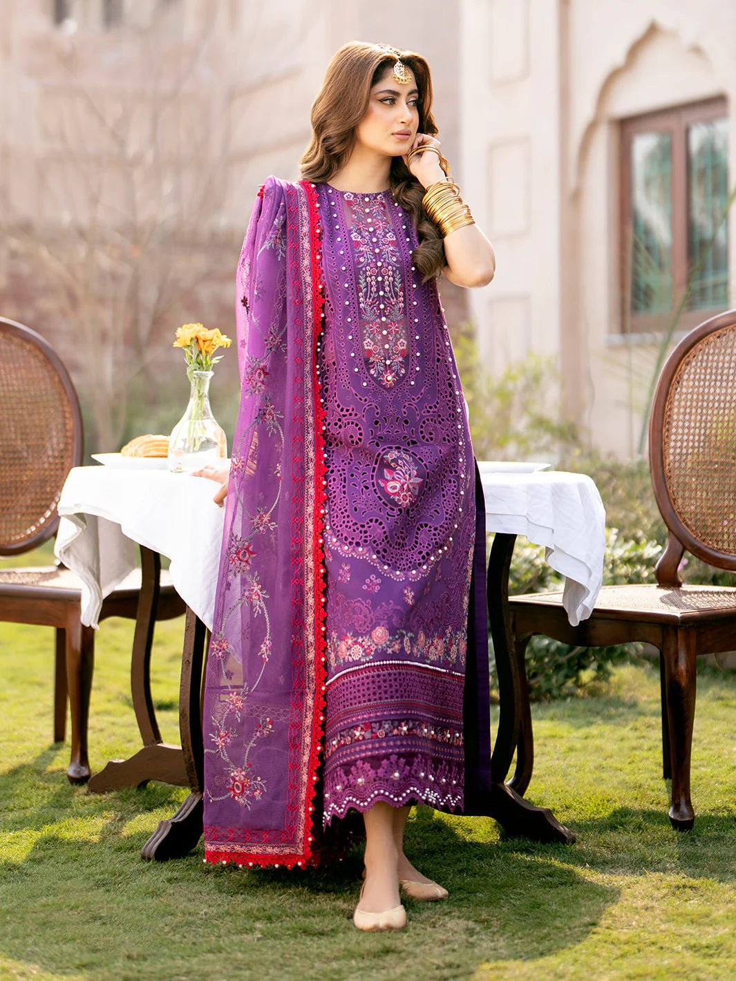 Elegant Summer Luxury Embroidery Unstitched Dress