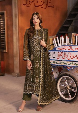 Elegant Luxury Work Unstitched Wedding Partywear Brown Dress Nikha Walima Engagement Mehndi Mayon Dress