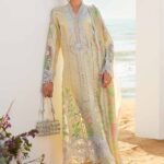 Elegant Summer Luxury Embroidery Unstitched Lemon Yellow Lawn Dress