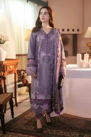 Elegant Summer Luxury Embroidery  Unstitched Lawn Dress