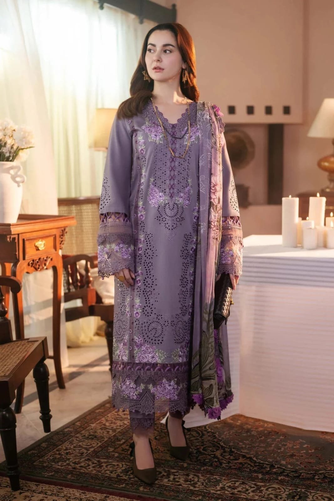 Elegant Summer Luxury Embroidery Unstitched Lawn Dress