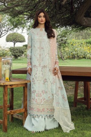 Elegant Summer Luxury Embroidery Unstitched Lawn Cotton Dress