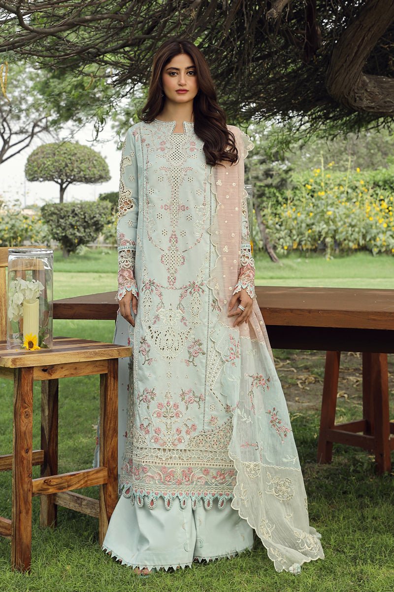 Elegant Summer Luxury Embroidery Unstitched Lawn Cotton Dress