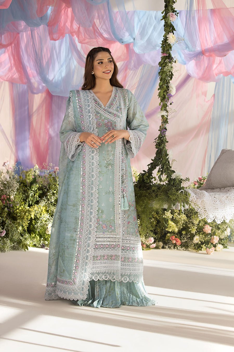 Elegant Summer Luxury Embroidery Unstitched Lawn Dress