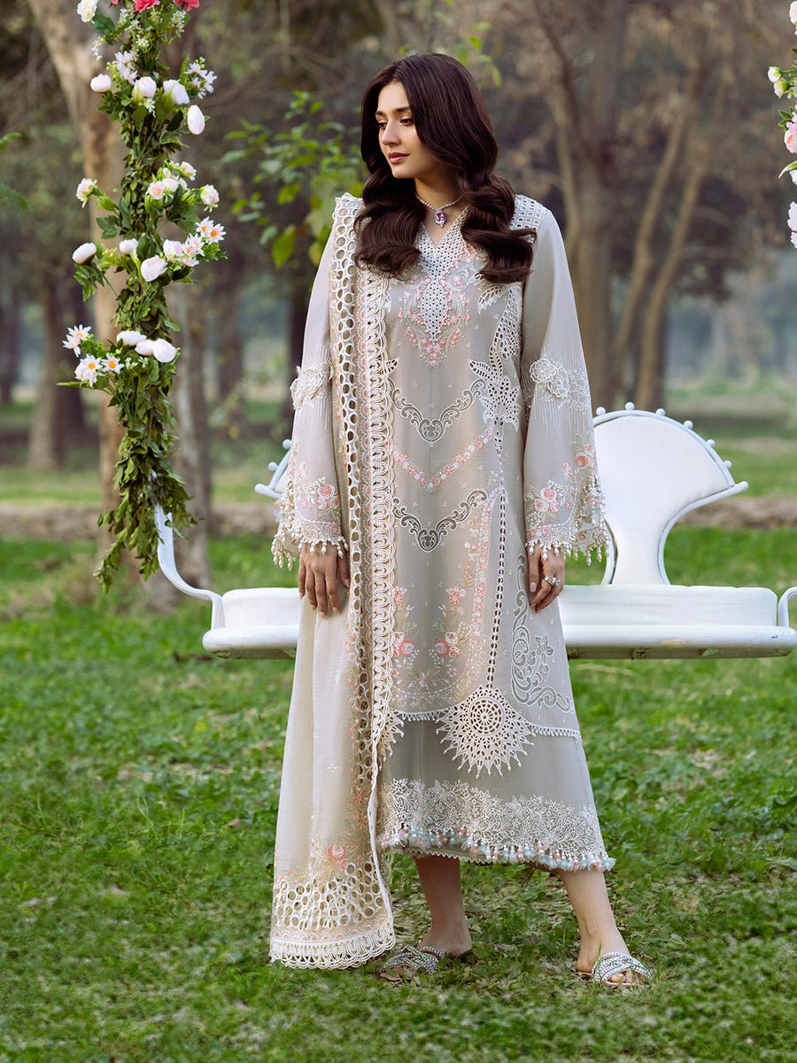 Elegant Summer Luxury Embroidery Unstitched Cotton Dress