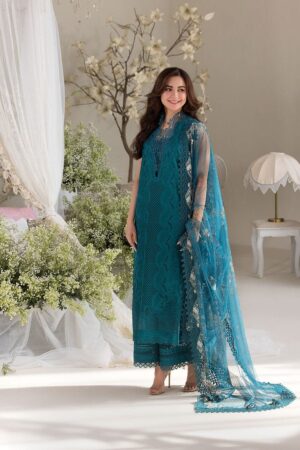 Elegant Summer Luxury Embroidery Unstitched Lawn  Dress