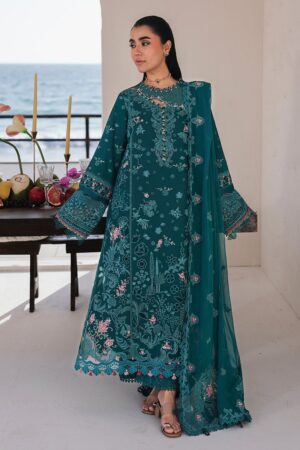 Elegant Summer Luxury Embroidery  Unstitched Lawn Cotton Dress