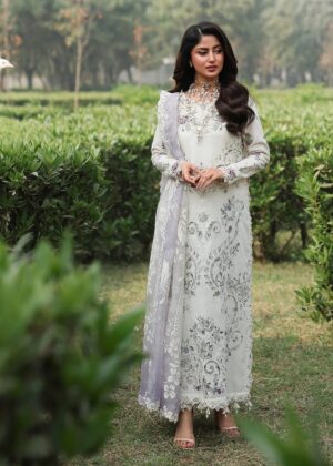 Elegant Summer Luxury Embroidery  Unstitched Lawn Cotton Dress