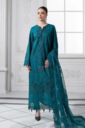 Elegant Summer Luxury Embroidery  Unstitched Lawn Cotton Dress