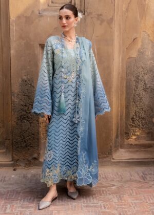 Elegant Summer Luxury Embroidery  Unstitched Lawn Cotton Dress