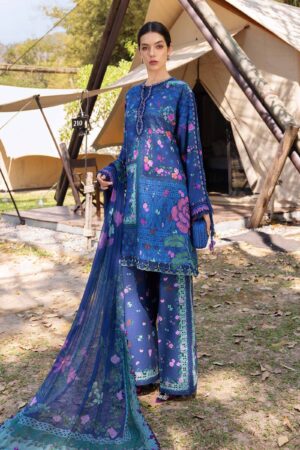 Elegant Summer Luxury Embroidery  Unstitched Lawn Cotton Dress