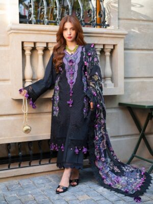 Elegant Summer Luxury Embroidery  Unstitched Lawn Cotton Dress