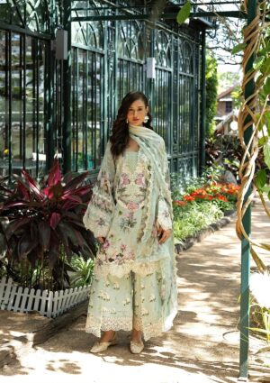 Elegant Summer Luxury Embroidery  Unstitched Lawn Cotton Dress