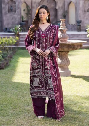 Elegant Summer Luxury Embroidery  Unstitched Lawn Cotton Dress
