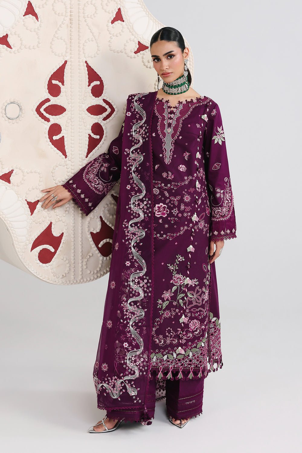 Elegant Summer Luxury Embroidery Unstitched Lawn Cotton Dress