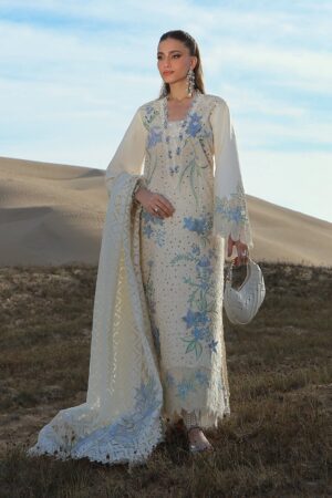 Elegant Summer Luxury Embroidery  Unstitched Lawn Cotton Dress