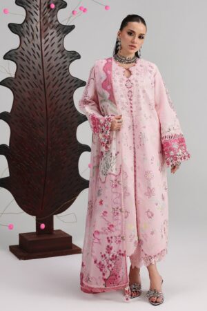 Elegant Summer Luxury Embroidery  Unstitched Lawn Cotton Dress