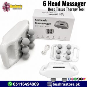 6 Head Deep Tissue Massage Gun – Muscle Relaxation & Pain Relief Therapy Tool