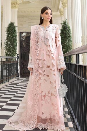 Elegant Summer Luxury Embroidery  Unstitched Lawn Cotton Dress