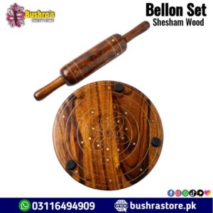 Shesham Wood & Brass Patra Bellon Set