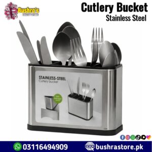 Stainless Steel Cutlery Bucket