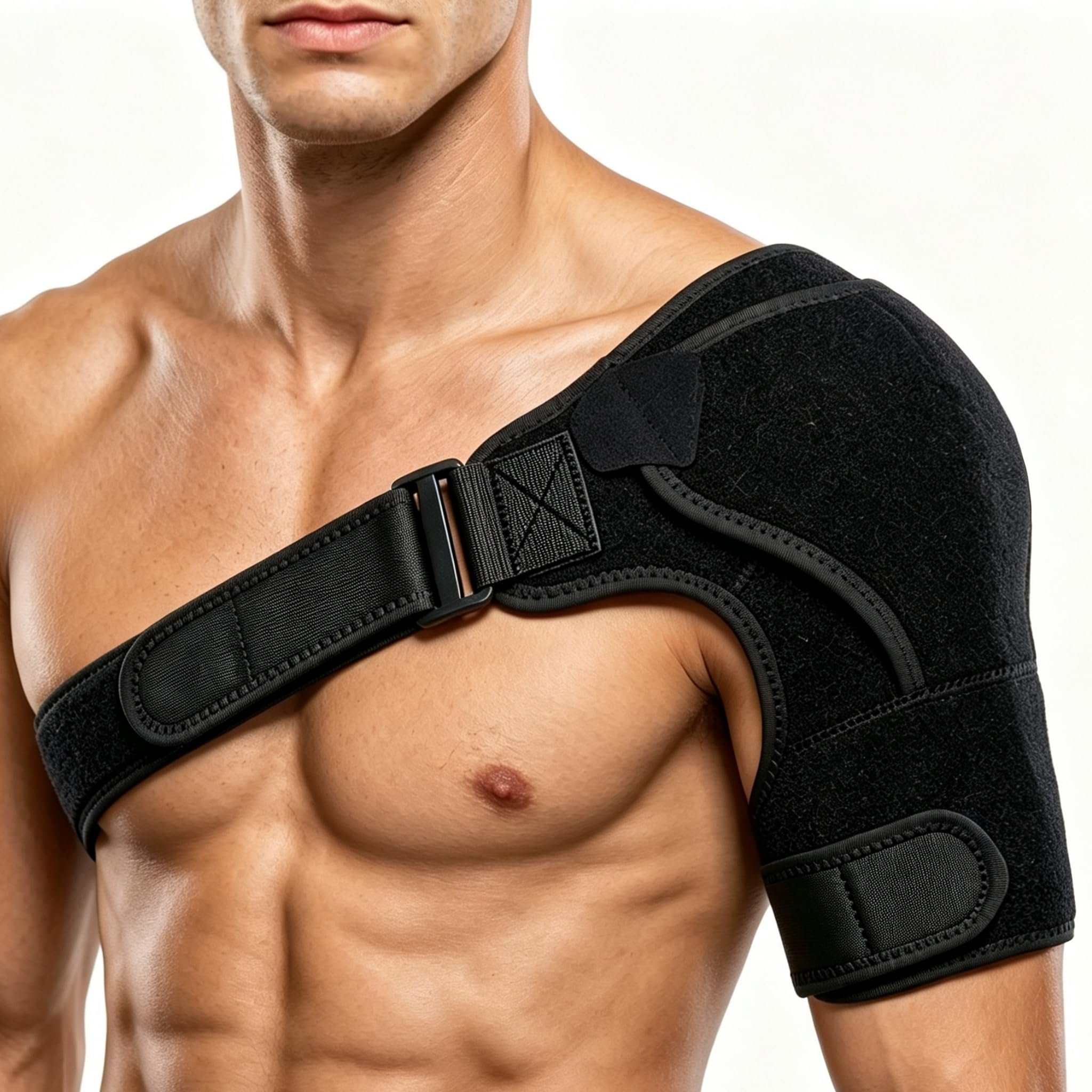 Adjustable Shoulder Support Brace with Pressure Pad