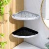 ECOCO Corner Shelf with Drainage | No-Drill Organizer