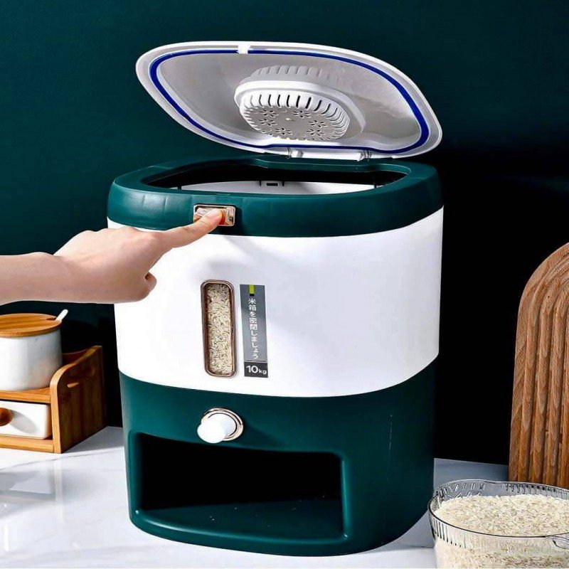 Kitchen Press Button Rice Box – 10KG